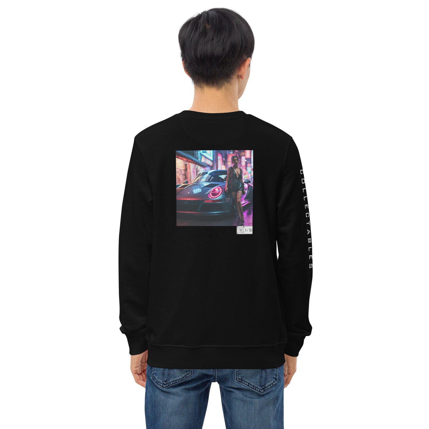 Limited Edition X/50  - Porsche 01 - Unisex Organic Sweatshirt - Midnight